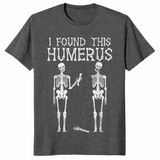 Funny skeleton shirt in dark heather