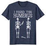 Funny skeleton shirt in heather navy