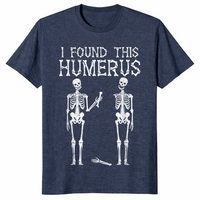 Funny skeleton shirt in heather navy