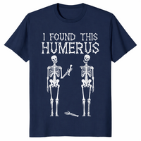 Funny skeleton shirt in navy
