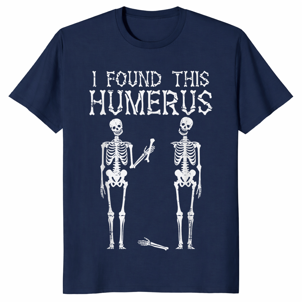 Funny skeleton shirt in navy