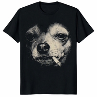 Funny Smoking Chihuahua Meme Shirt with Dog Cigarette Graphic