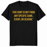 Funny sports fan shirt in black