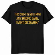Funny sports fan shirt in black