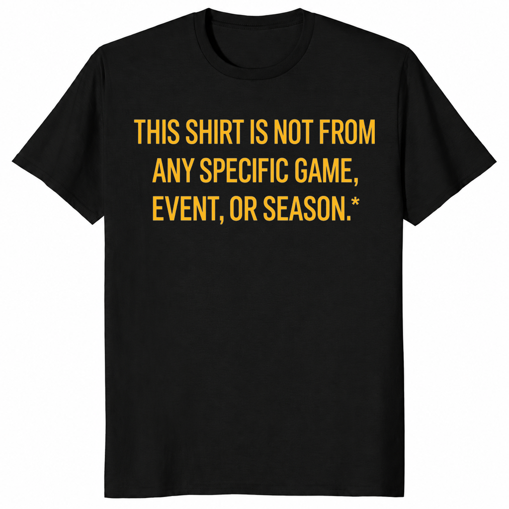 Funny sports fan shirt in black