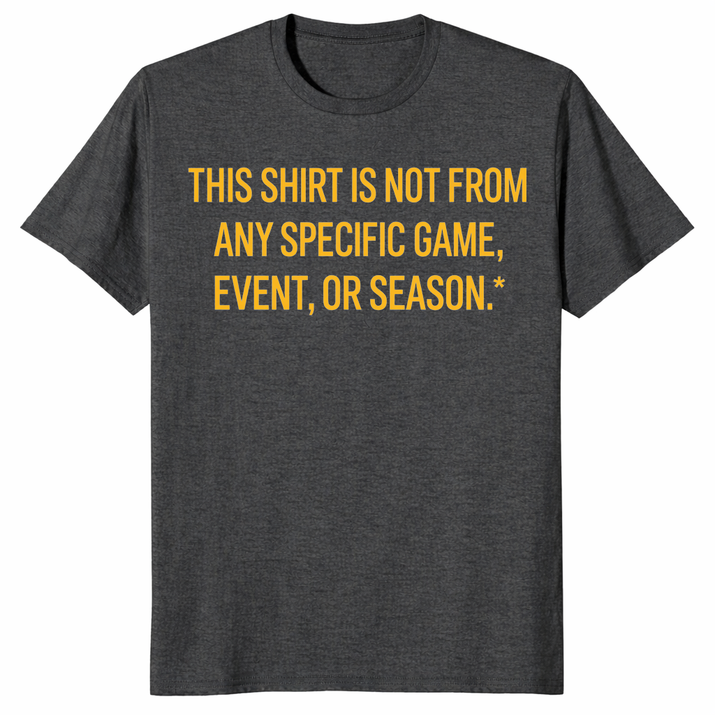 Funny sports fan shirt in dark heather grey