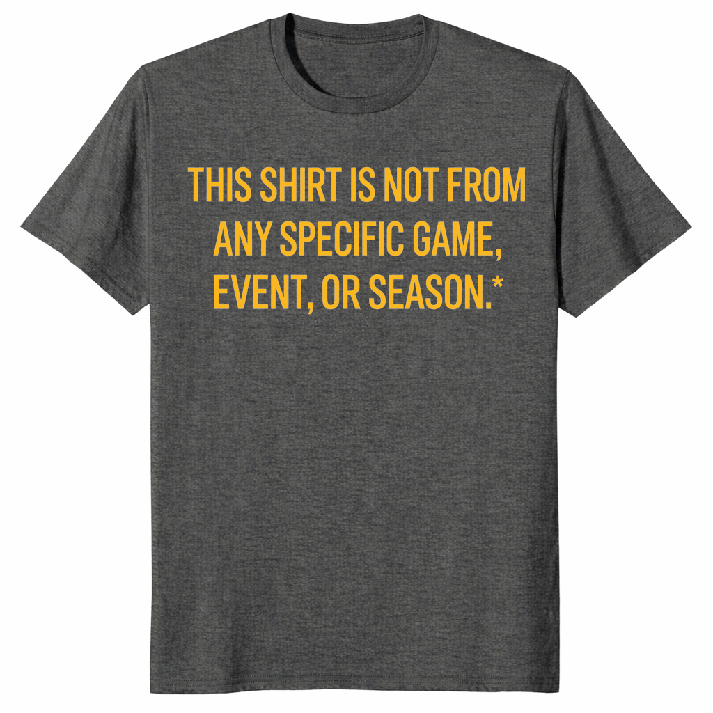 Funny sports fan shirt in dark heather