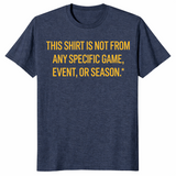 Funny sports fan shirt in heather navy