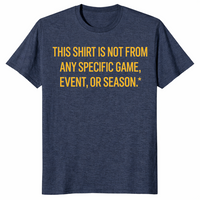 Funny sports fan shirt in heather navy