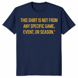Funny sports fan shirt in navy
