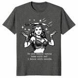 Funny Sword Dancer Gift Shirt with bold sword dance quote in dark heather