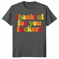 Funny thanksgiving shirt in dark heather