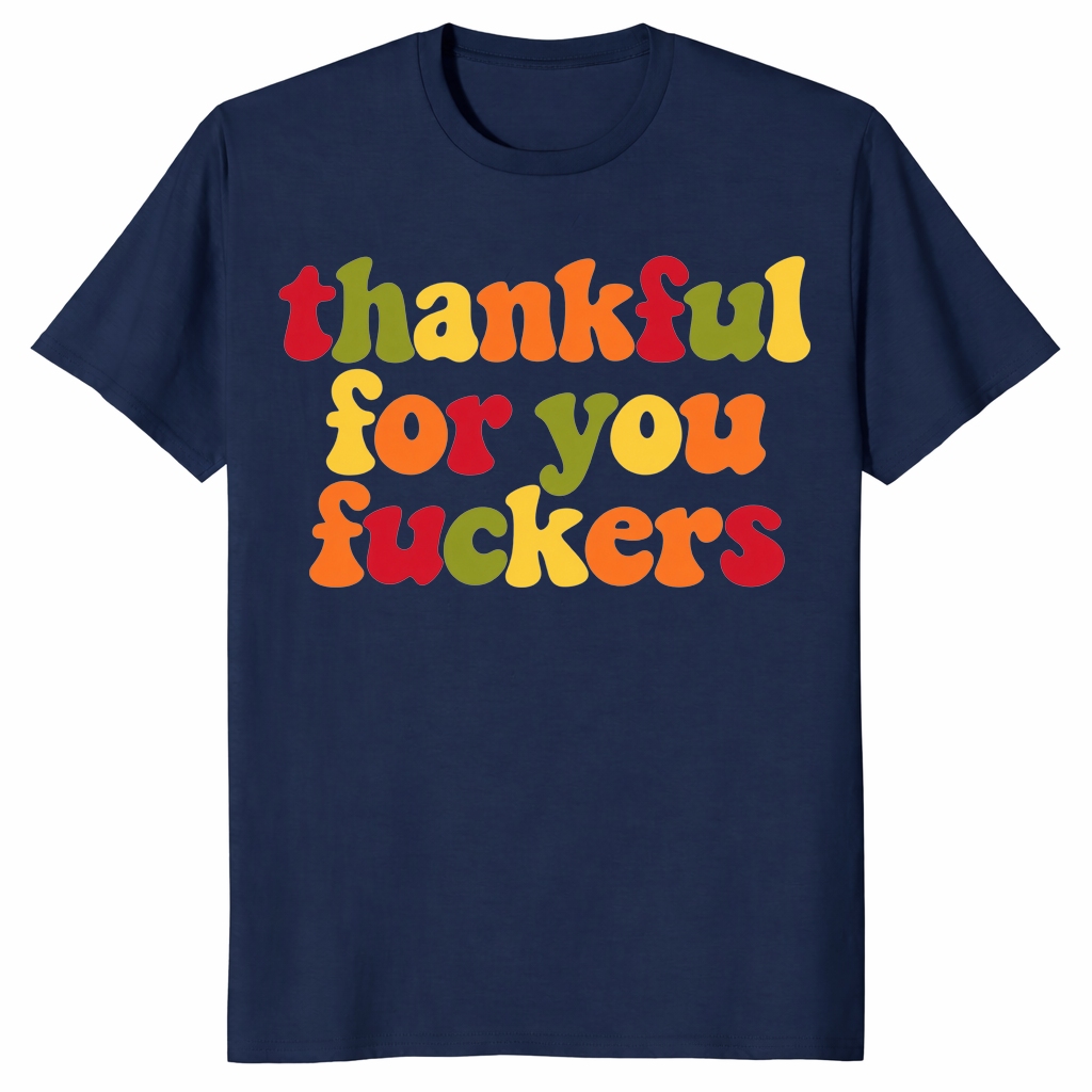 Funny thanksgiving shirt in navy