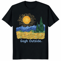Funny Van Gogh Shirt featuring Gogh Outside hiking design by Cuccico