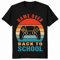 Game over teacher shirt in black