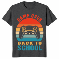 Game over teacher shirt in dark heather grey