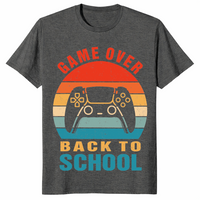 Game over teacher shirt in dark heather