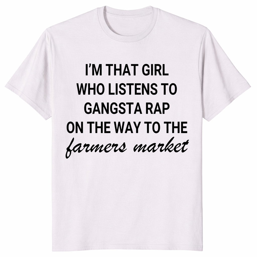 funny girl gangsta rap farmers market shirt ice grey
