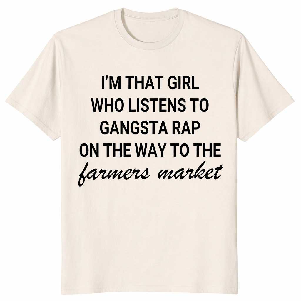 gangsta rap farmers market funny shirt natural color tee