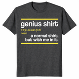 Genius Definition T-Shirt | Funny Smart Clever Nerd Geek Gift Idea | Cuccico