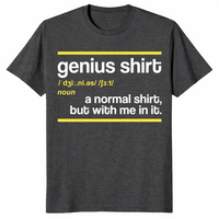 Genius Definition T-Shirt | Funny Smart Clever Nerd Geek Gift Idea | Cuccico