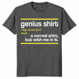 Genius Definition T-Shirt | Funny Smart Clever Nerd Geek Gift Idea | Cuccico