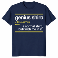 Genius Definition T-Shirt | Funny Smart Clever Nerd Geek Gift Idea | Cuccico