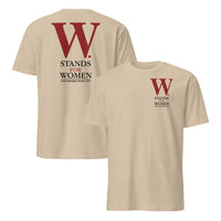 Vintage George W Bush shirt with W Stands For Women slogan on white tee