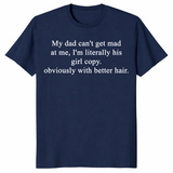 Girl Dad Humor Shirt in navy
