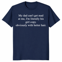 Girl Dad Humor Shirt in navy