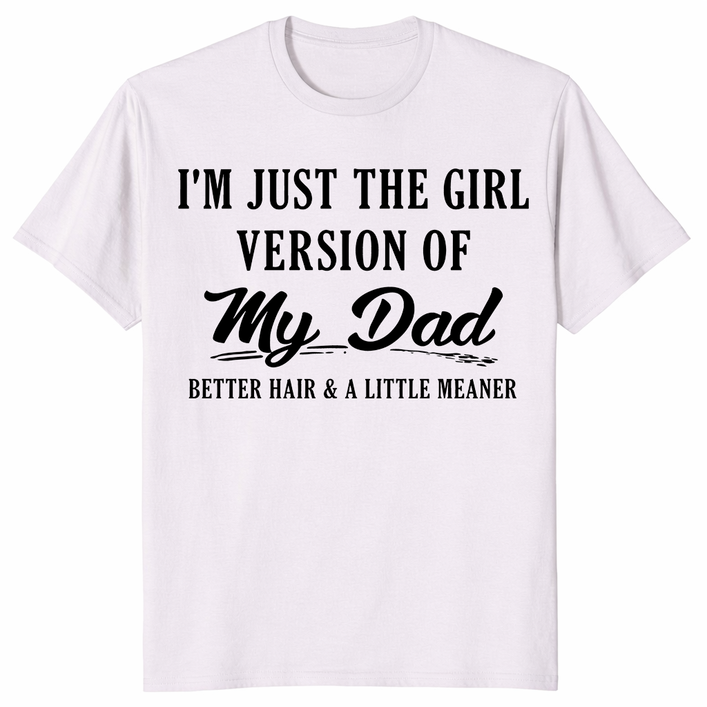 Girl dad shirt in ice grey