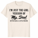 Girl dad shirt in natural