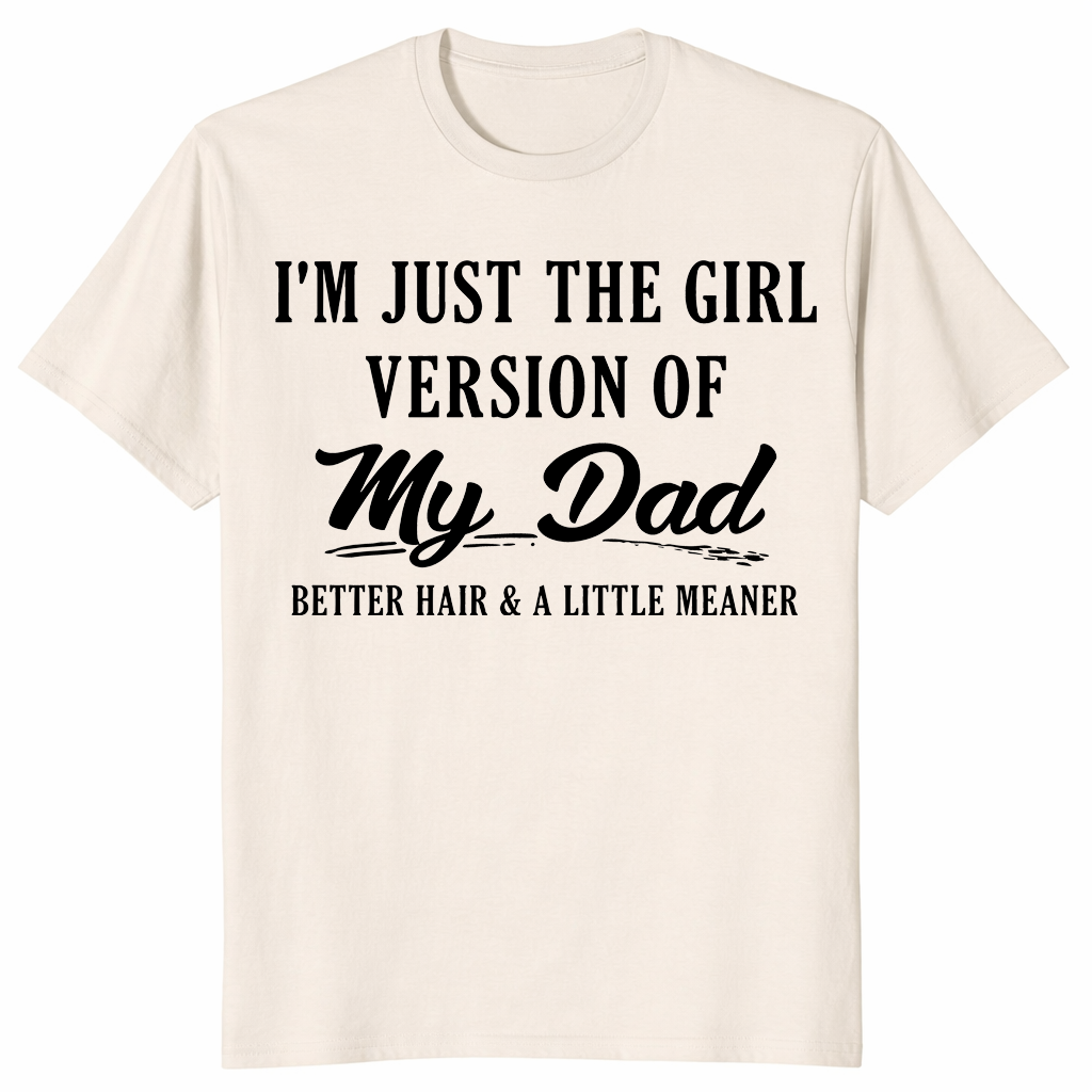Girl dad shirt in natural