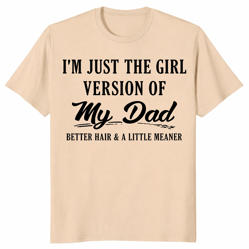 Girl dad shirt in sand