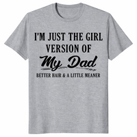 Girl dad shirt in sport grey