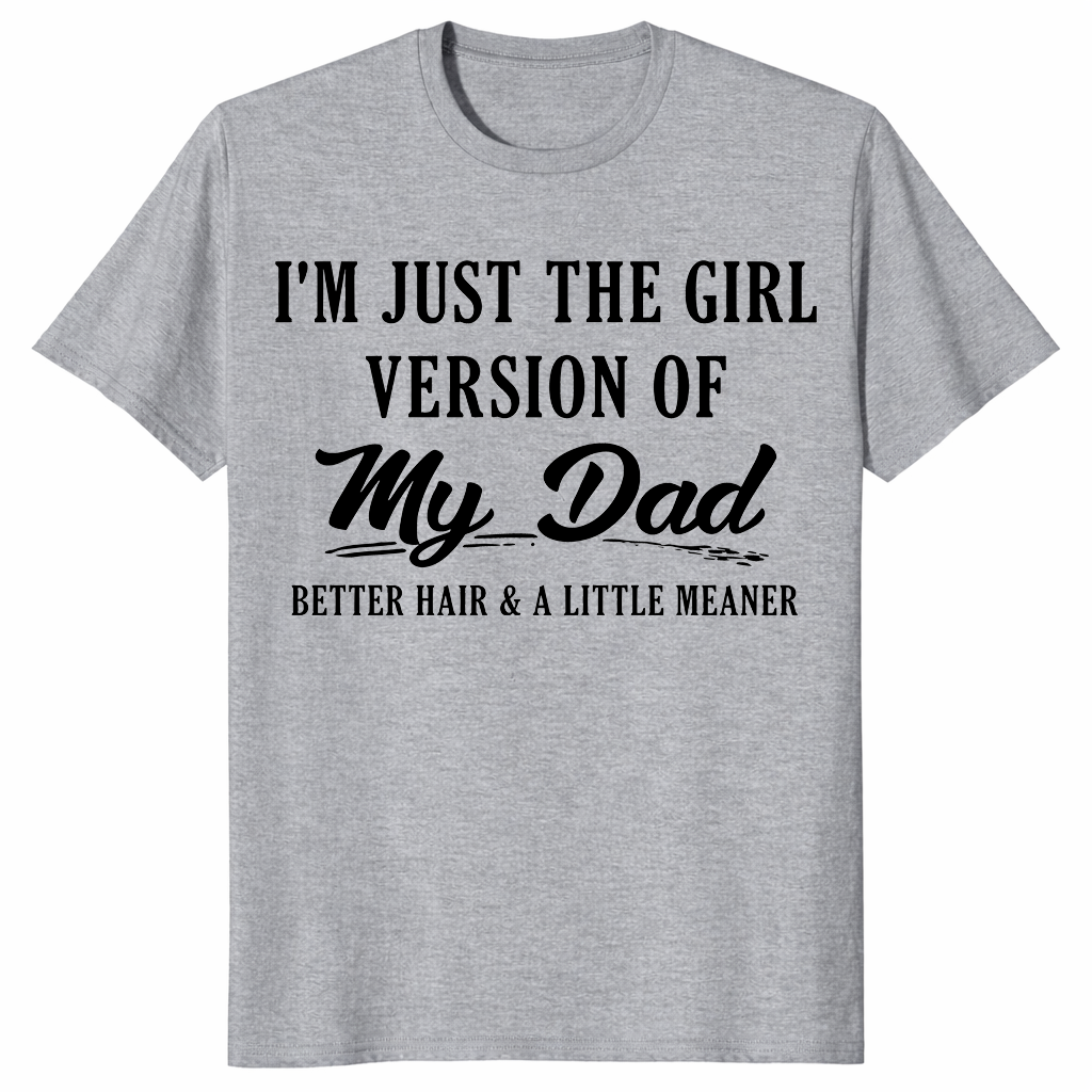Girl dad shirt in sport grey