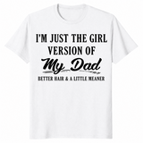 Girl dad shirt in white