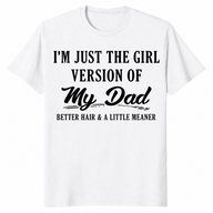 Girl dad shirt in white