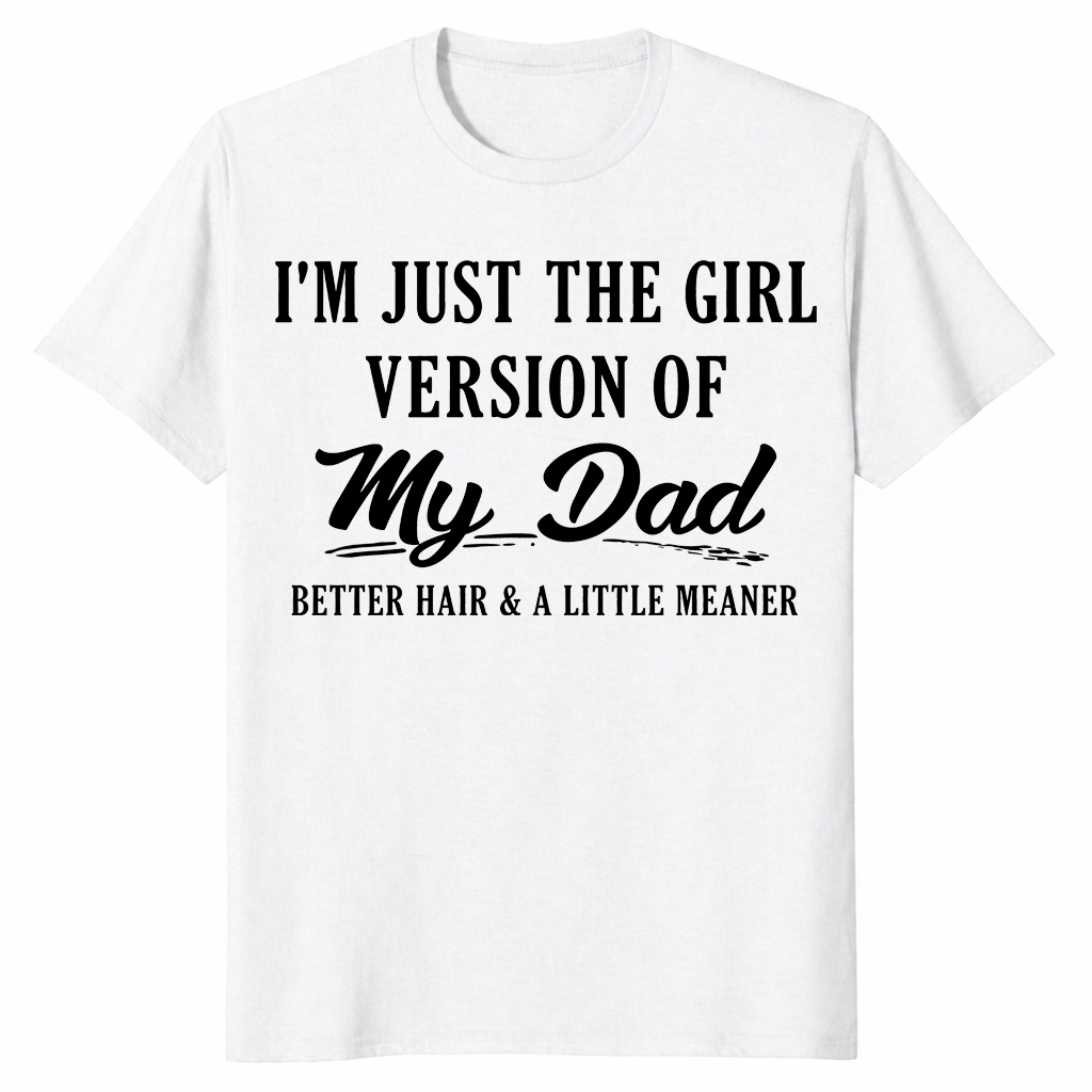 Girl dad shirt in white