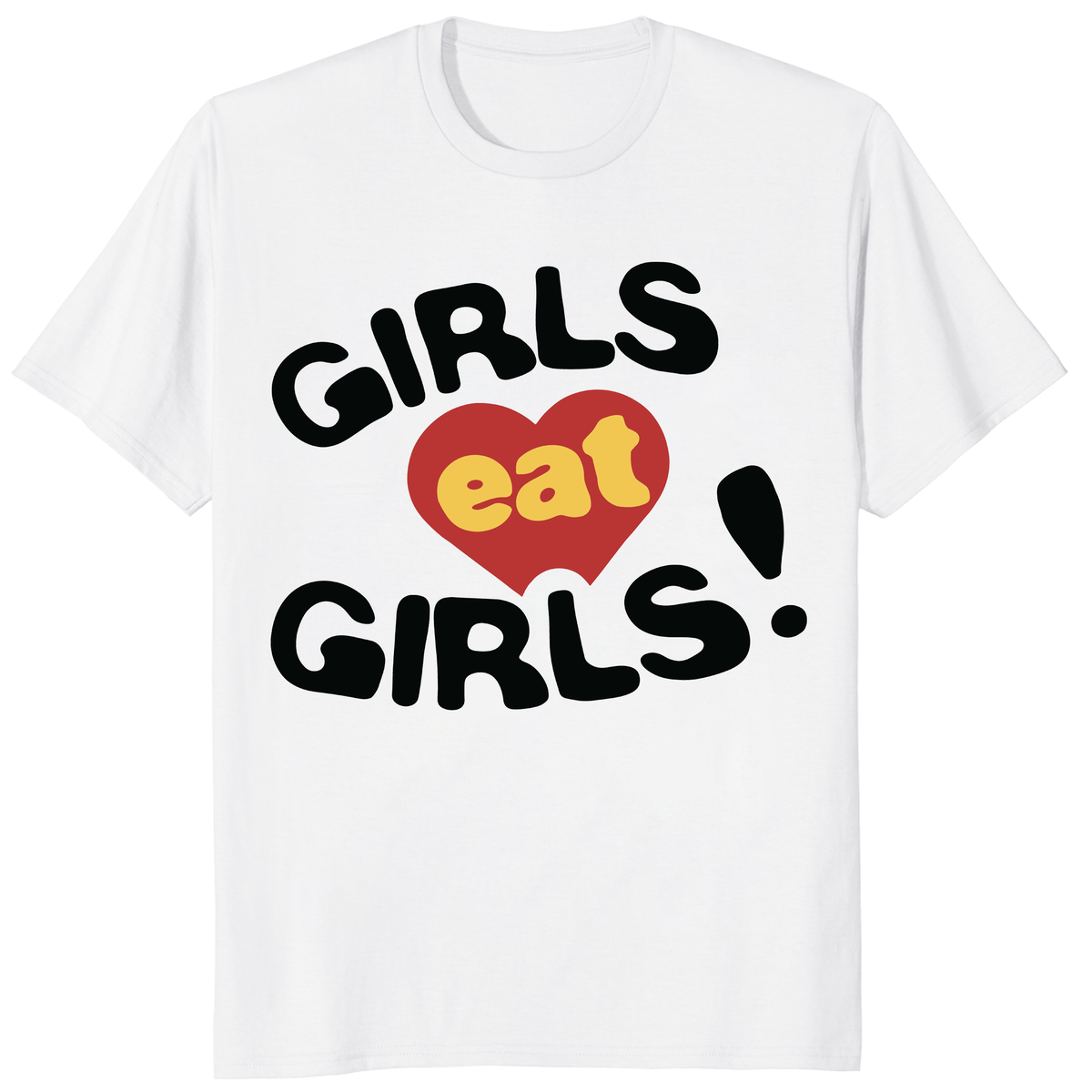 Girls Eat Girls shirt featuring funny lesbian humor graphic for Pride gift
