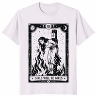 Girls will be girls witch shirt in ice grey