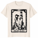 Girls will be girls witch shirt in natural