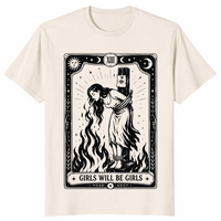 Girls will be girls witch shirt in natural