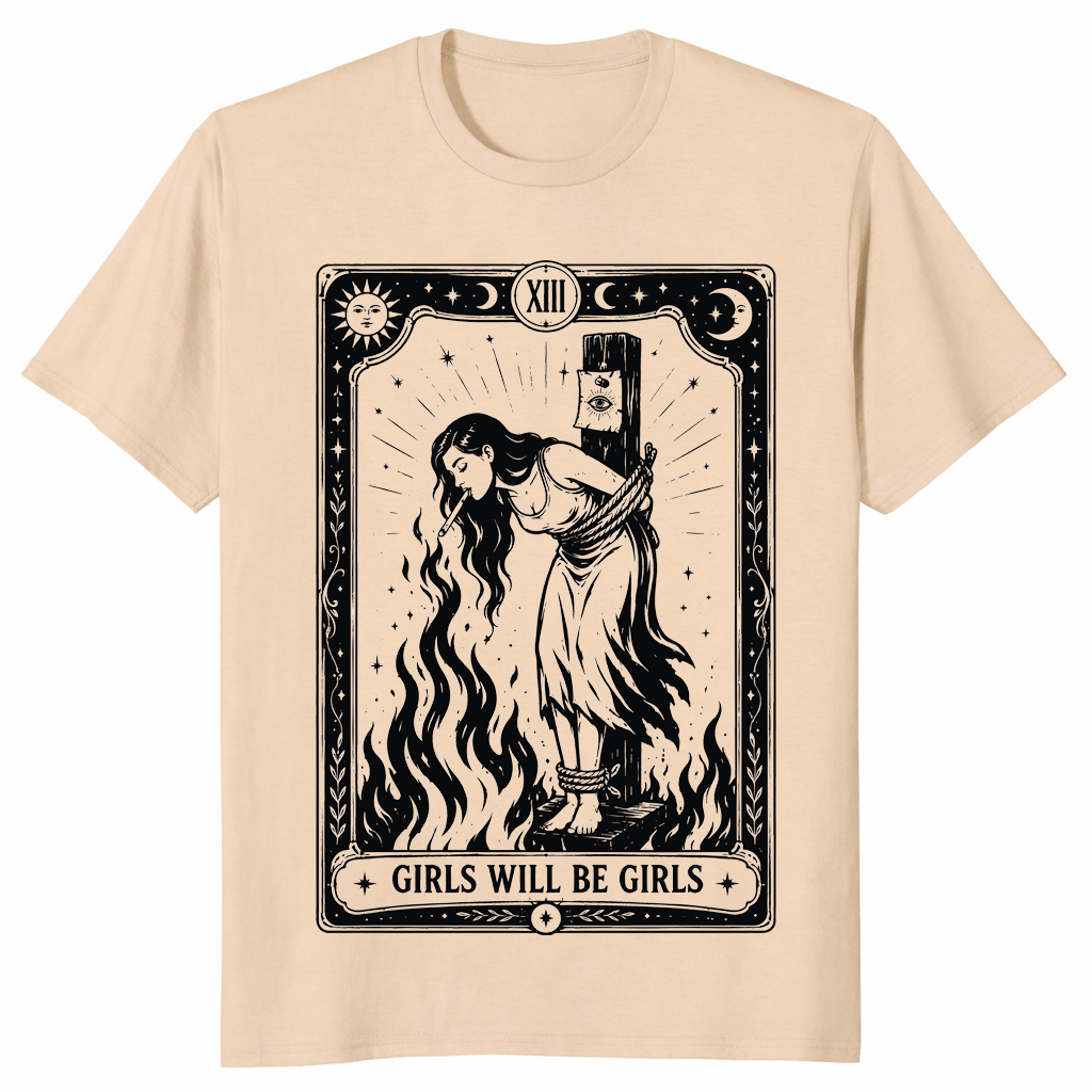 Girls will be girls witch shirt in sand
