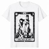 Girls will be girls witch shirt in white