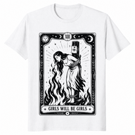 Girls will be girls witch shirt in white