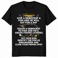 Give A Democrat A Fish shirt in black