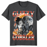 Glizzy gobbler hot dog meme shirt in dark heather grey