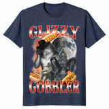 Glizzy gobbler hot dog meme shirt in heather navy