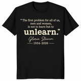 Gloria Steinem tribute shirt in black